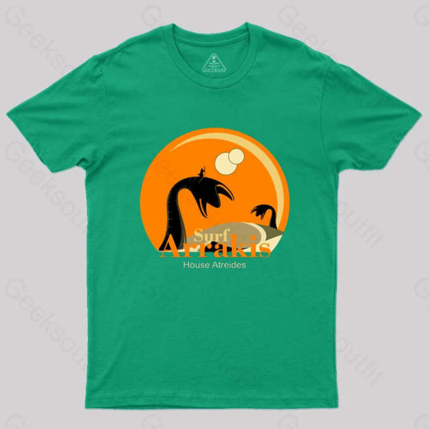 Vintage Distressed Surf T-Shirt Green / S