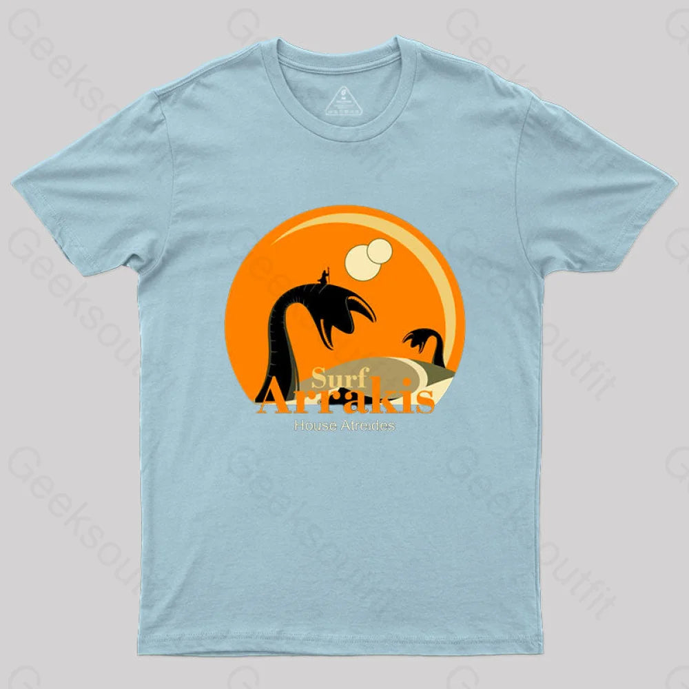 Vintage Distressed Surf T-Shirt Light Blue / S