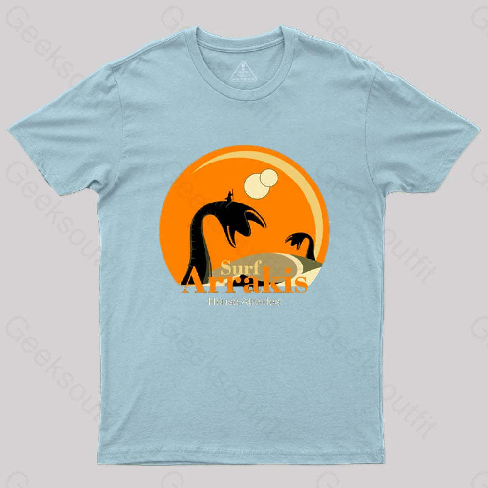 Vintage Distressed Surf T-Shirt Light Blue / S