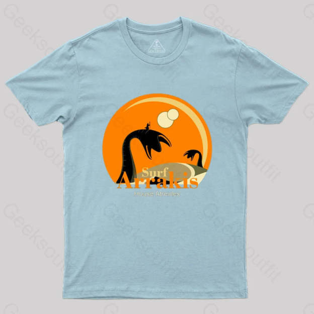Vintage Distressed Surf T-Shirt Light Blue / S