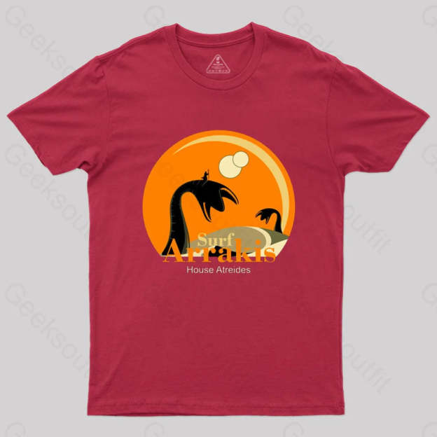 Vintage Distressed Surf T-Shirt Red / S