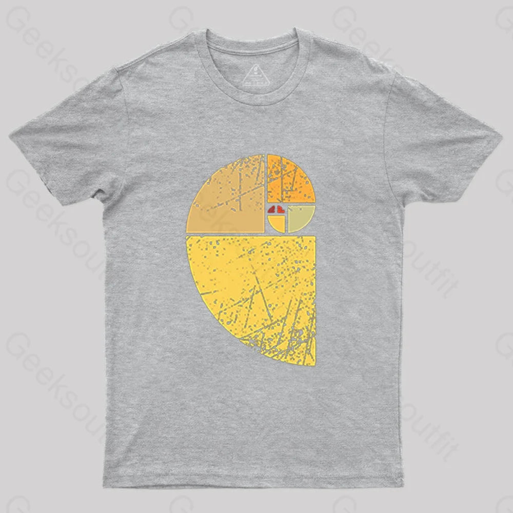 Vintage Fibonacci Spiral Science T-Shirt Grey / S