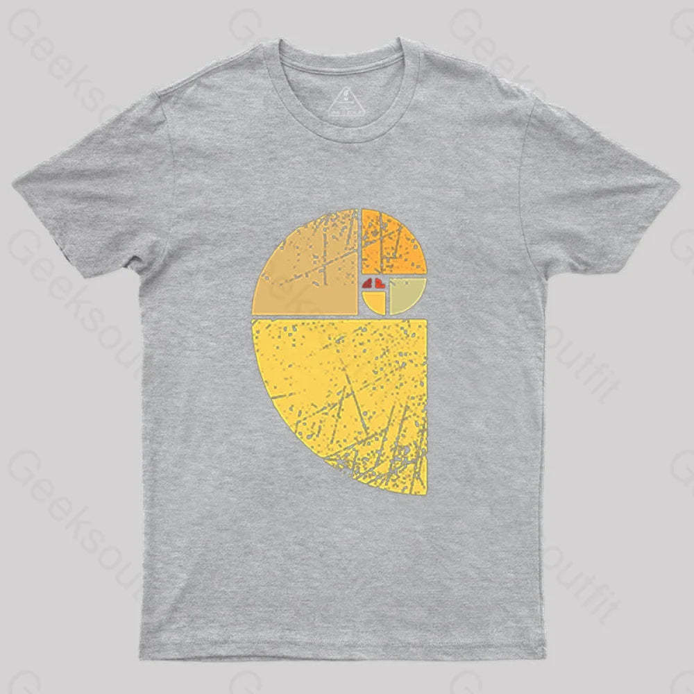 Vintage Fibonacci Spiral Science T-Shirt Grey / S