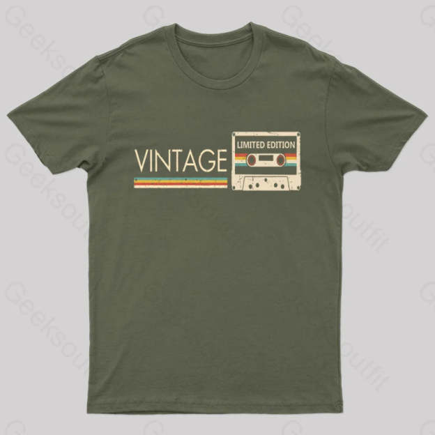 Vintage Limited Edition Nerd T-Shirt Army Green / S