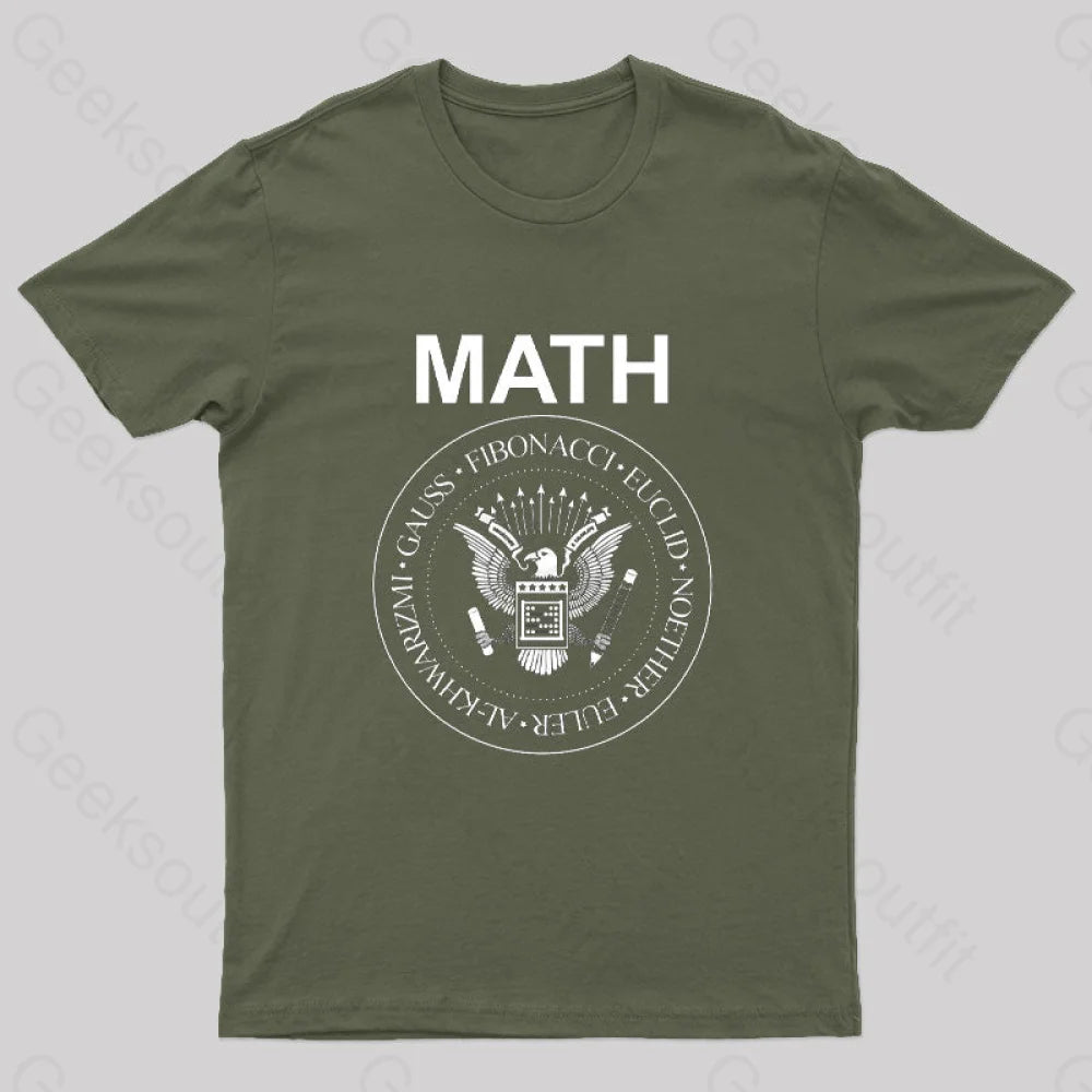 Vintage Math Rock T-Shirt Army Green / S