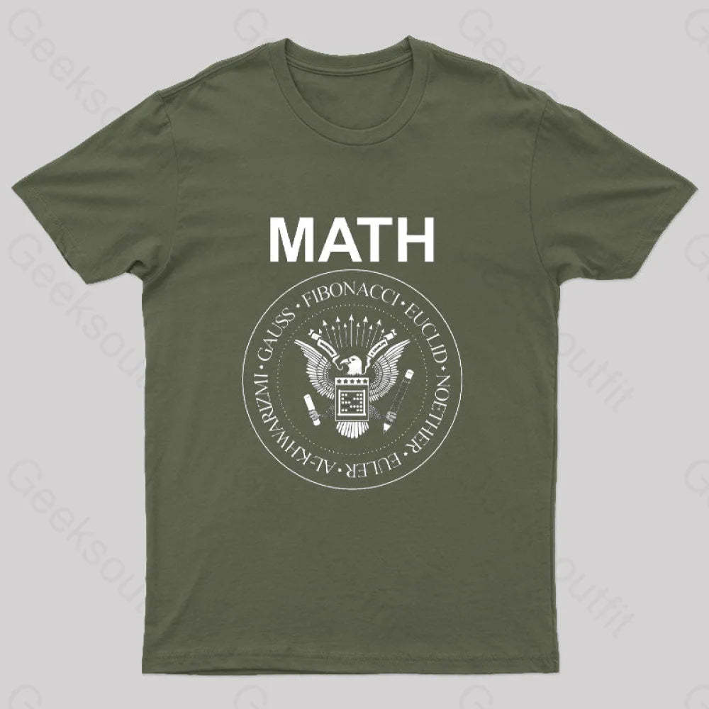 Vintage Math Rock T-Shirt Army Green / S