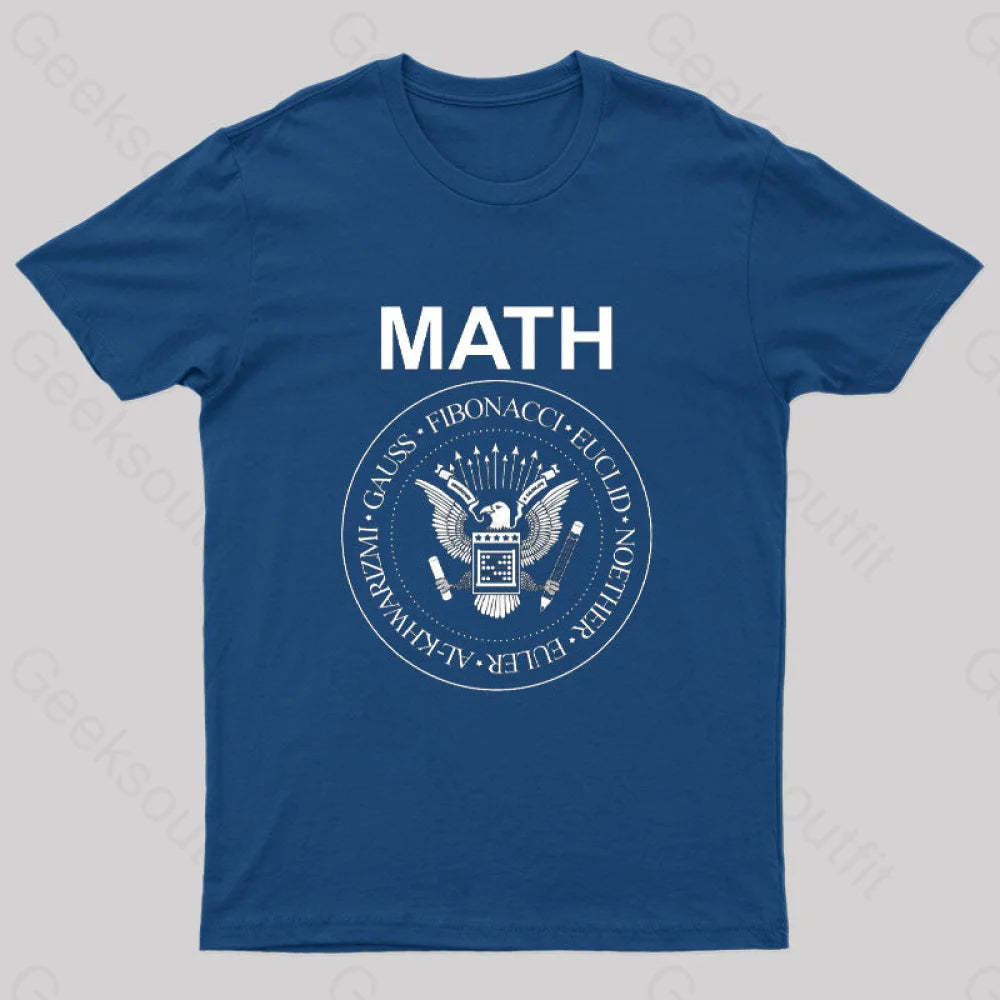 Vintage Math Rock T-Shirt Navy / S