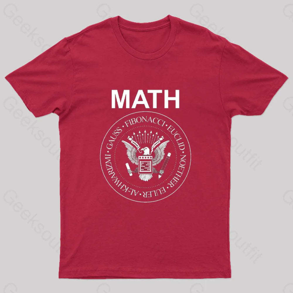 Vintage Math Rock T-Shirt Red / S