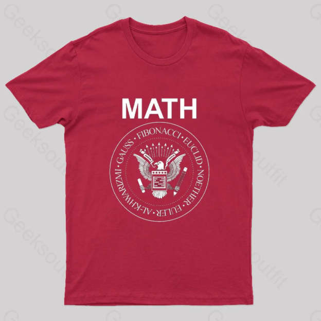 Vintage Math Rock T-Shirt Red / S