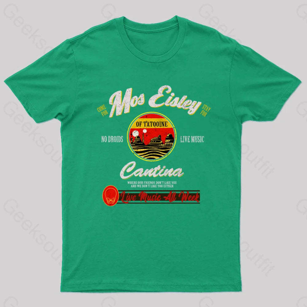 Vintage Mos Eisley Cantina Tatooine T-Shirt Green / S