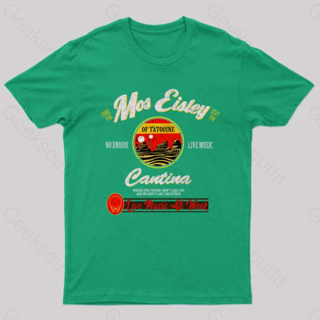 Vintage Mos Eisley Cantina Tatooine T-Shirt Green / S