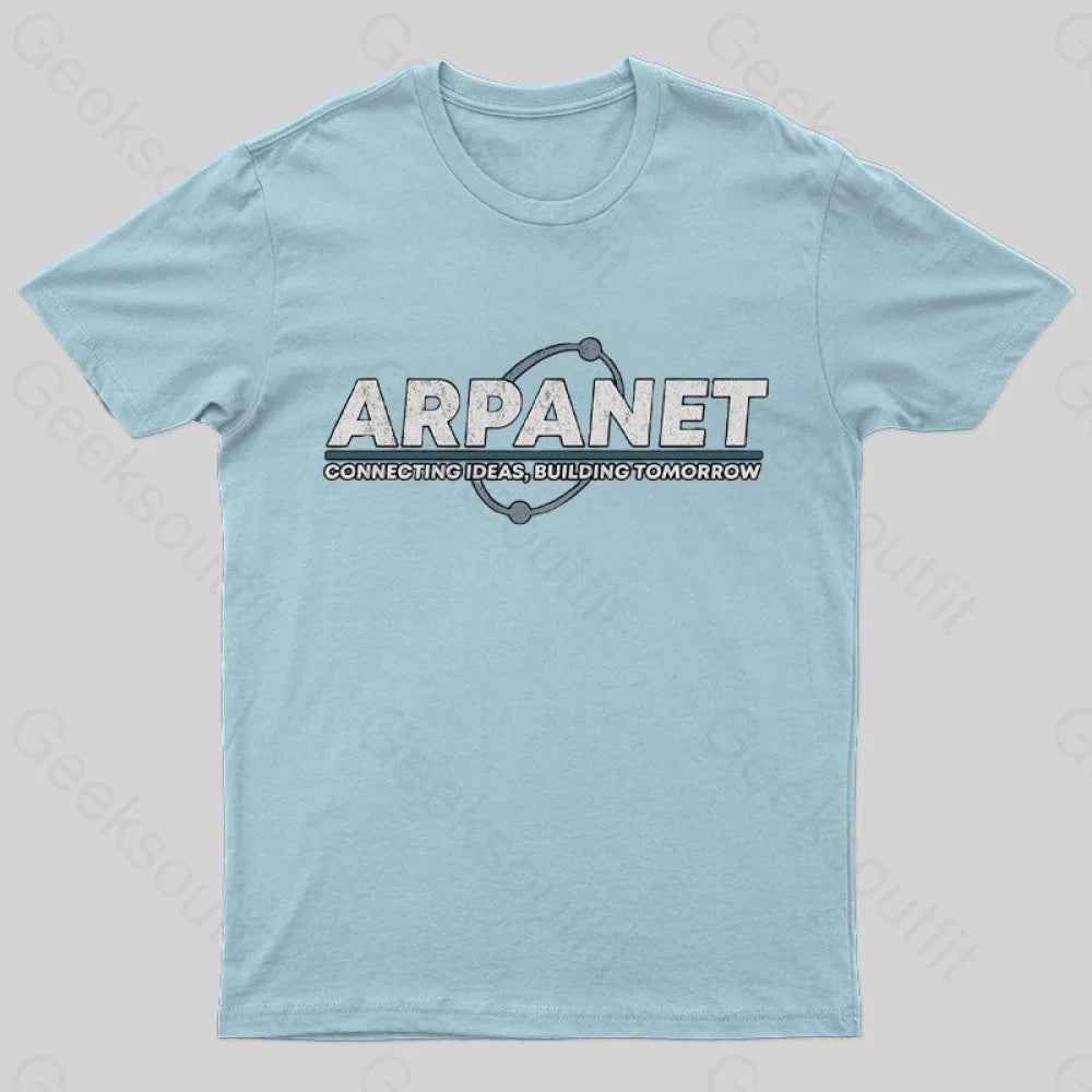 Vintage Network Geek T-Shirt Light Blue / S
