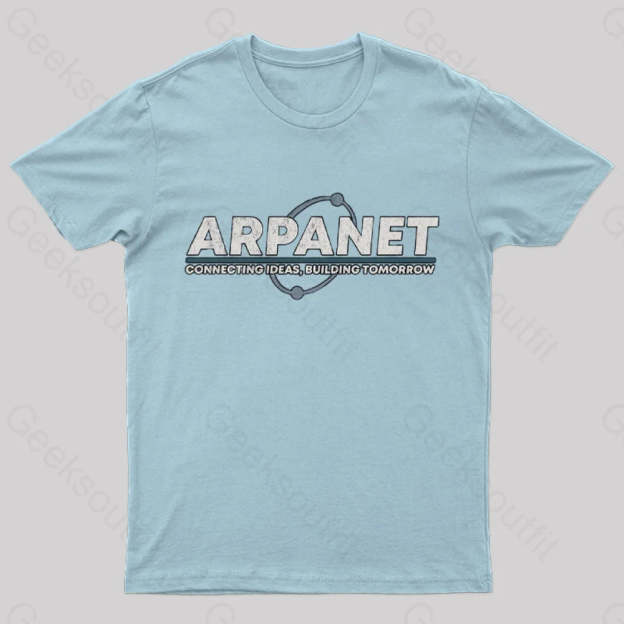 Vintage Network Geek T-Shirt Light Blue / S