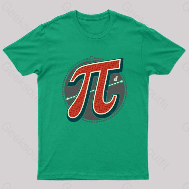 Vintage Pi Geek T-Shirt Green / S