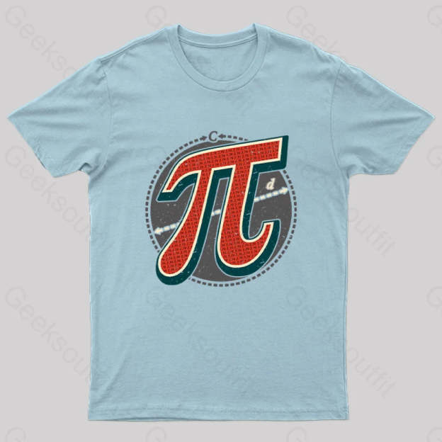Vintage Pi Geek T-Shirt Light Blue / S