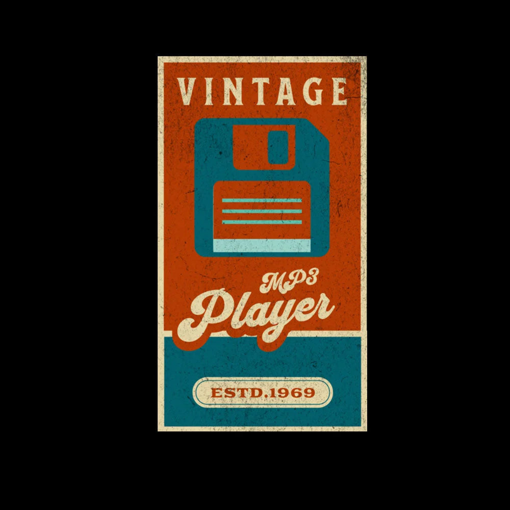 Vintage Retro Groove Floppy Beats Geek T-Shirt