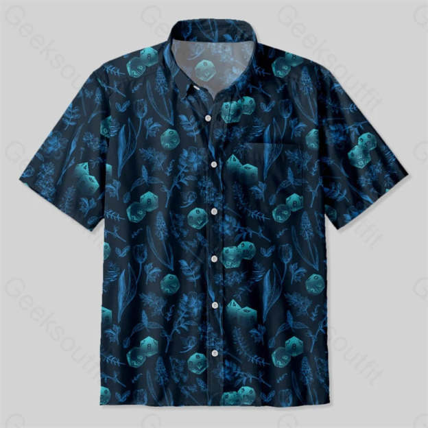 Vision Dnd Dice Button Up Pocket Shirt Up / S Bus579 Yc