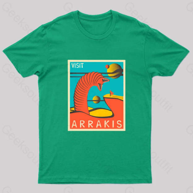 Visit Arrakis Geek T-Shirt Green / S