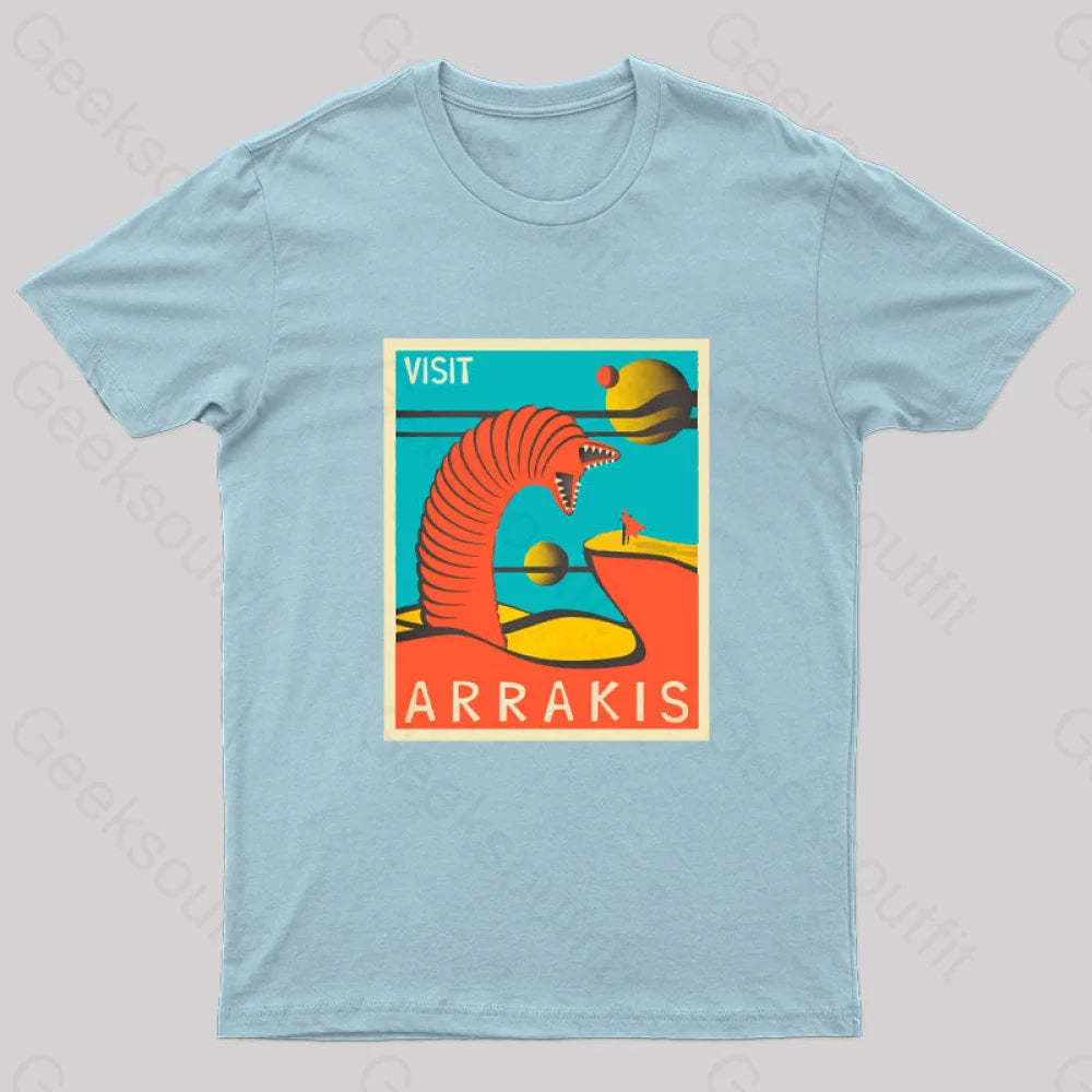 Visit Arrakis Geek T-Shirt Light Blue / S