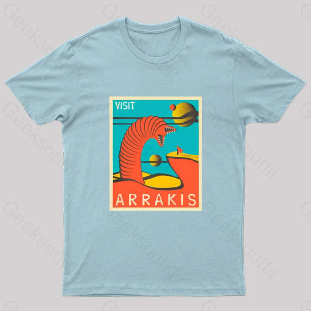 Visit Arrakis Geek T-Shirt Light Blue / S