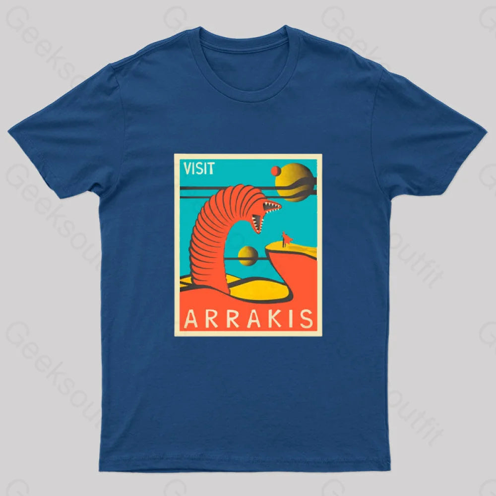 Visit Arrakis Geek T-Shirt Navy / S