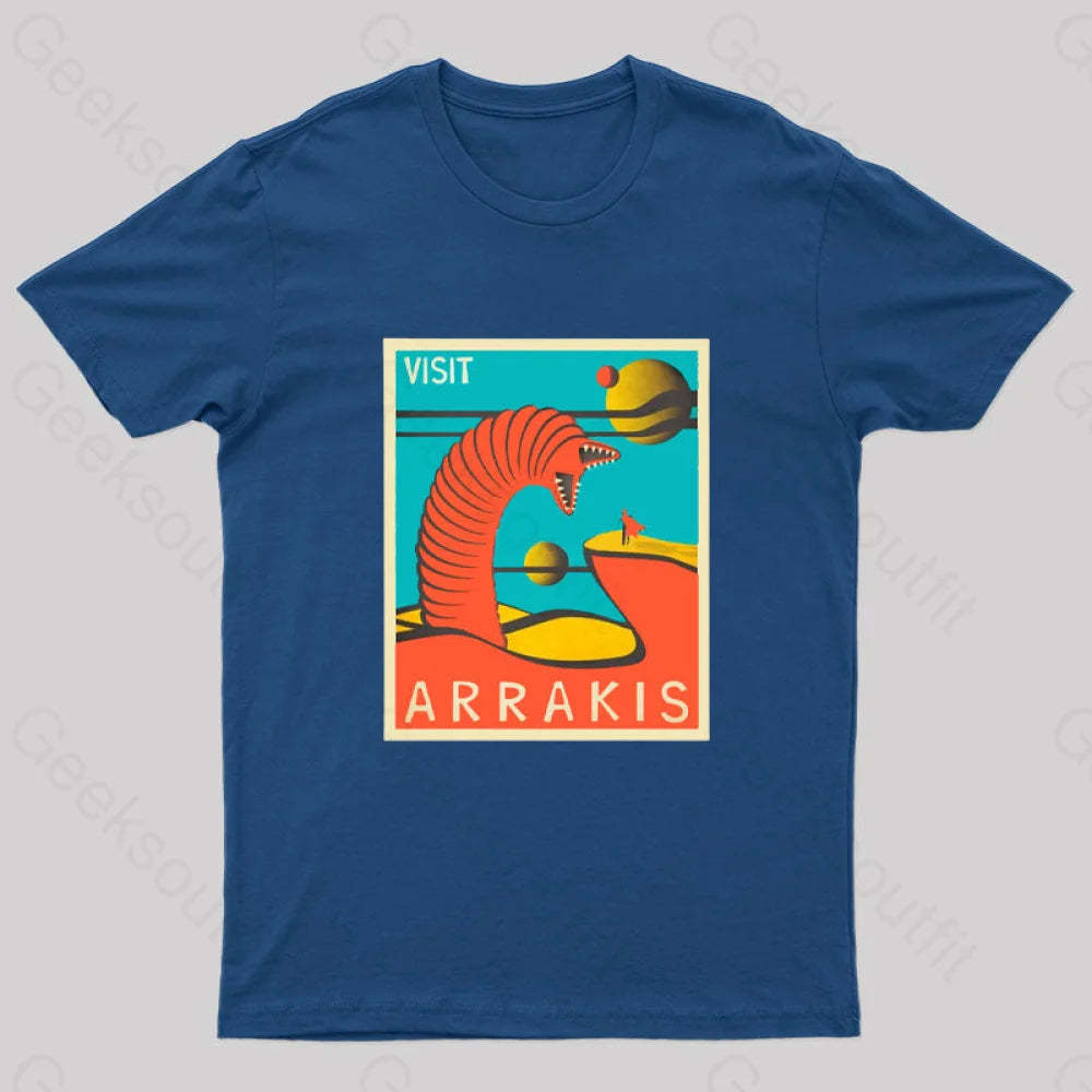 Visit Arrakis Geek T-Shirt Navy / S