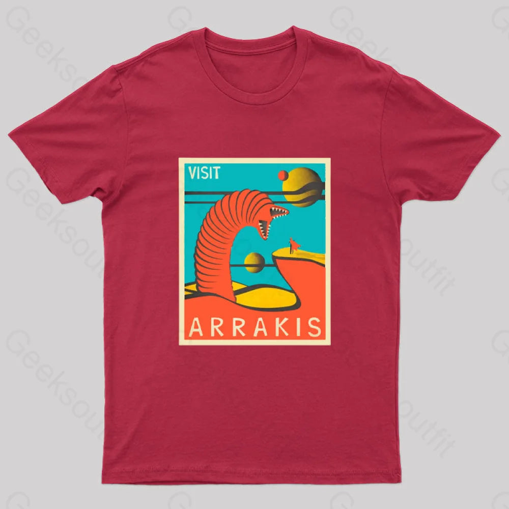 Visit Arrakis Geek T-Shirt Red / S