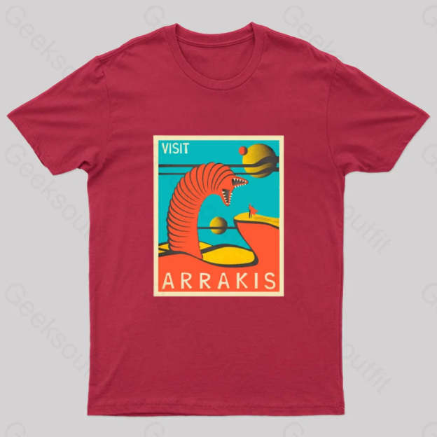 Visit Arrakis Geek T-Shirt Red / S