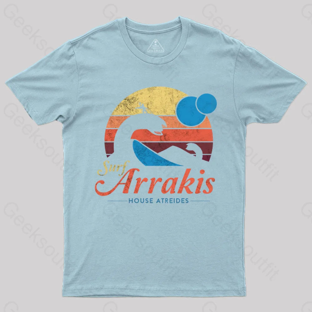 Visit Arrakis Nerd T-Shirt Light Blue / S