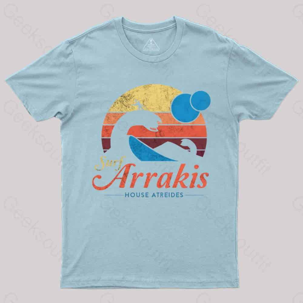 Visit Arrakis Nerd T-Shirt Light Blue / S