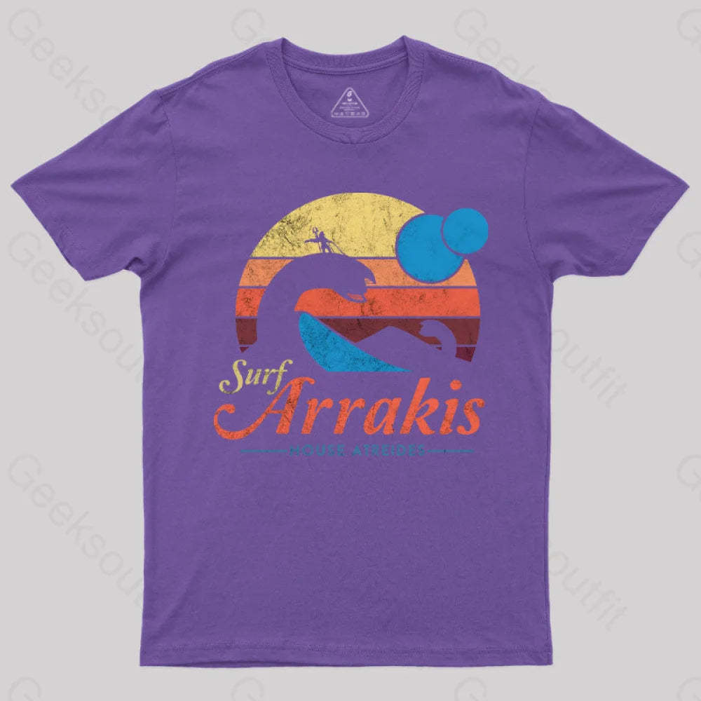 Visit Arrakis Nerd T-Shirt Purple / S