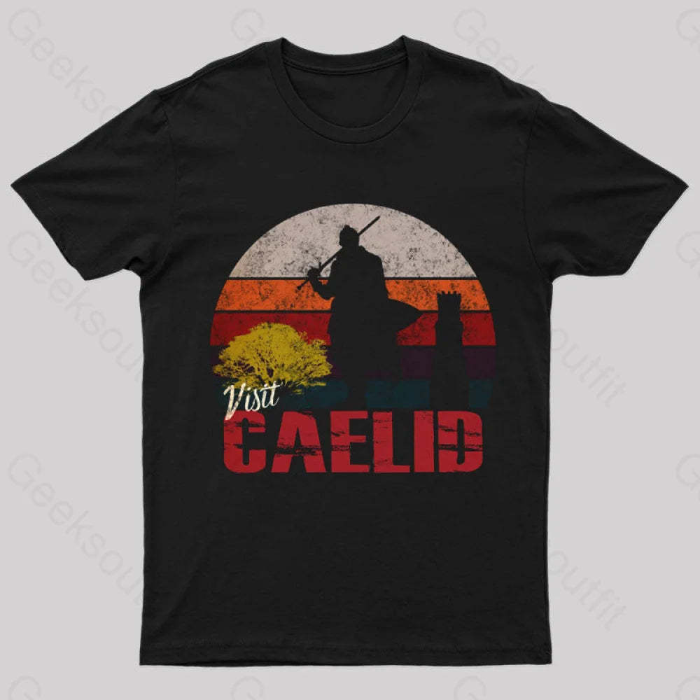 Visit Caelid Elden Ring Geek T-Shirt Black / S