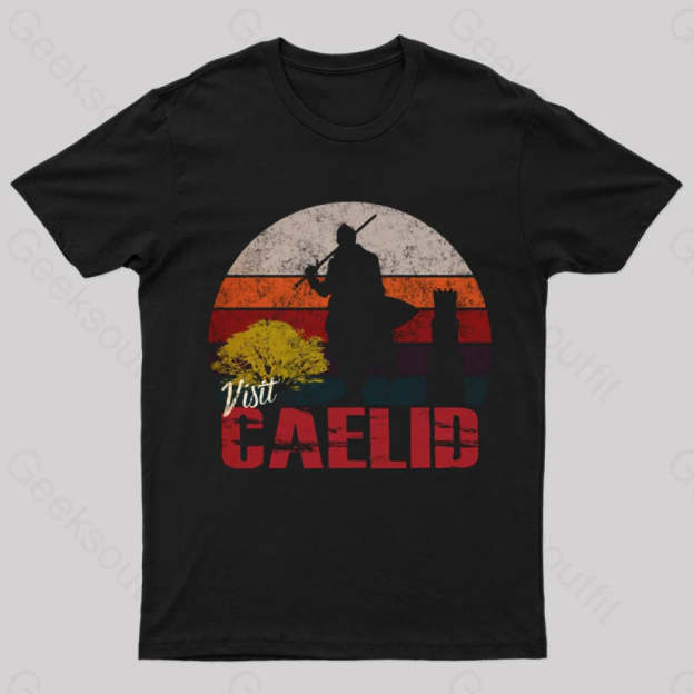 Visit Caelid Elden Ring Geek T-Shirt Black / S