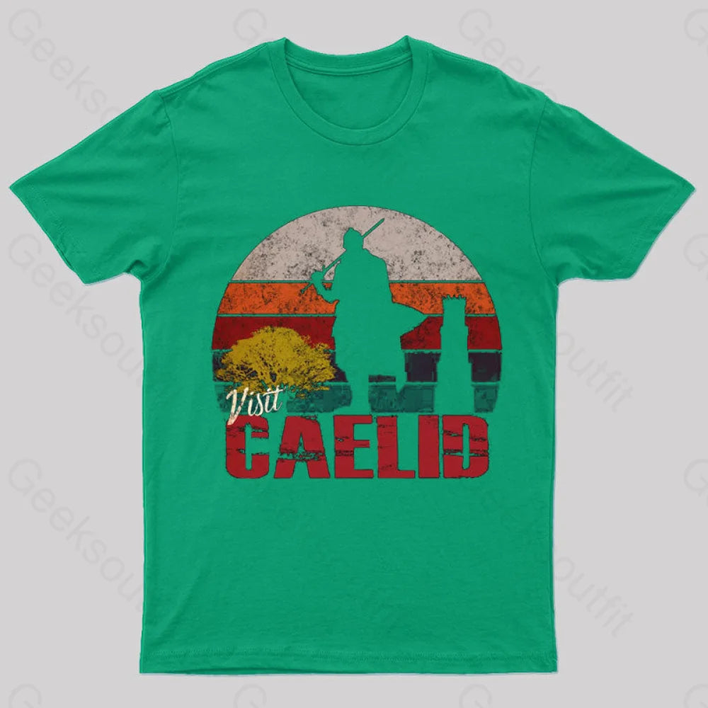 Visit Caelid Elden Ring Geek T-Shirt Green / S