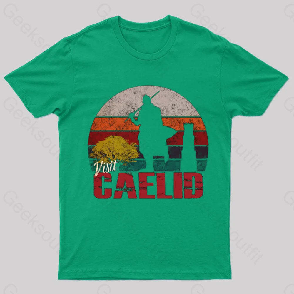 Visit Caelid Elden Ring Geek T-Shirt Green / S
