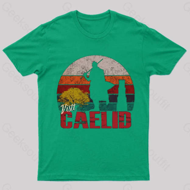 Visit Caelid Elden Ring Geek T-Shirt Green / S
