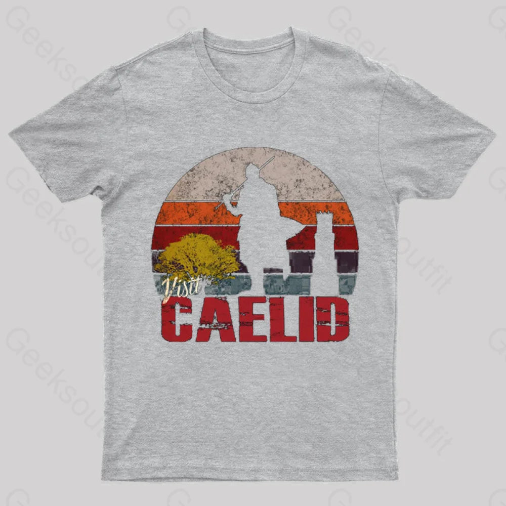 Visit Caelid Elden Ring Geek T-Shirt Grey / S