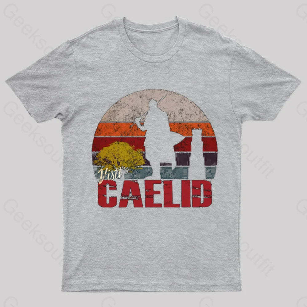 Visit Caelid Elden Ring Geek T-Shirt Grey / S