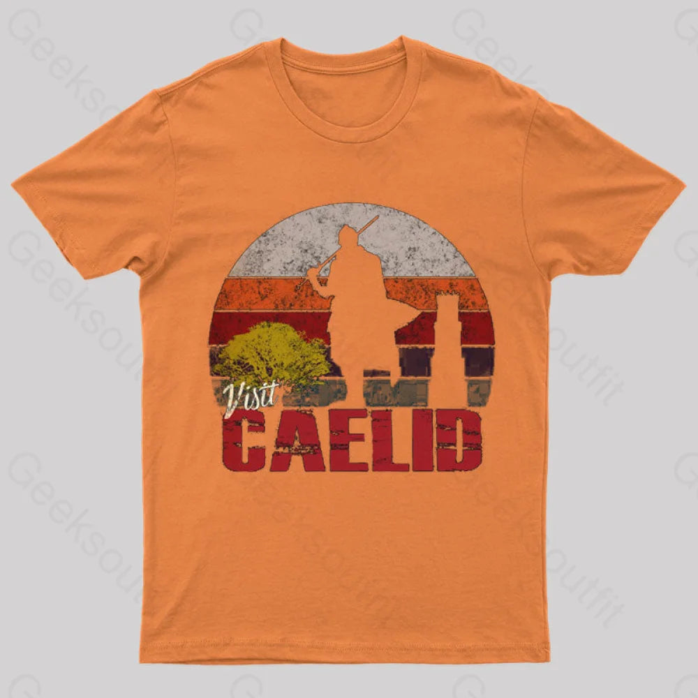 Visit Caelid Elden Ring Geek T-Shirt Orange / S