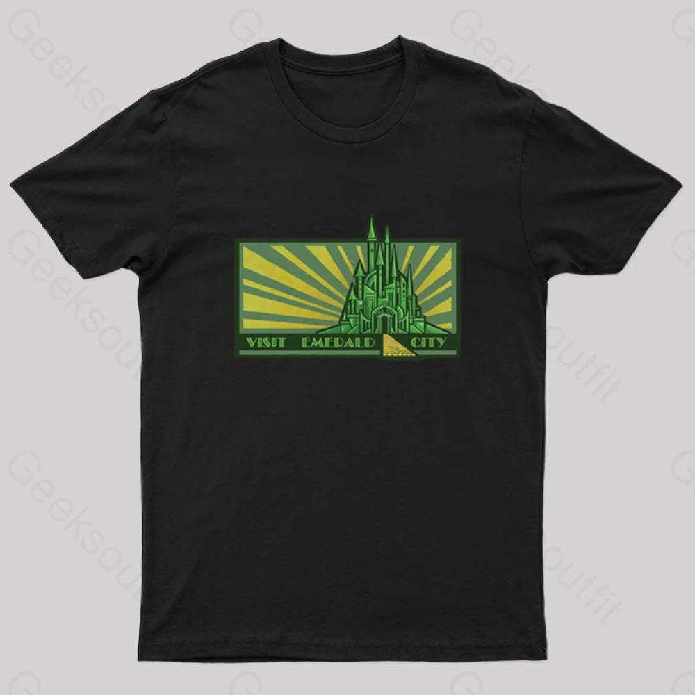 Visit Emerald City Geek T-Shirt Black / S