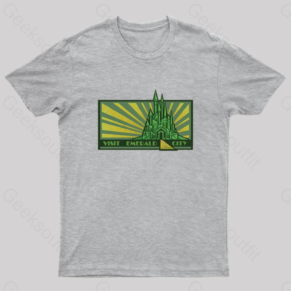 Visit Emerald City Geek T-Shirt Grey / S