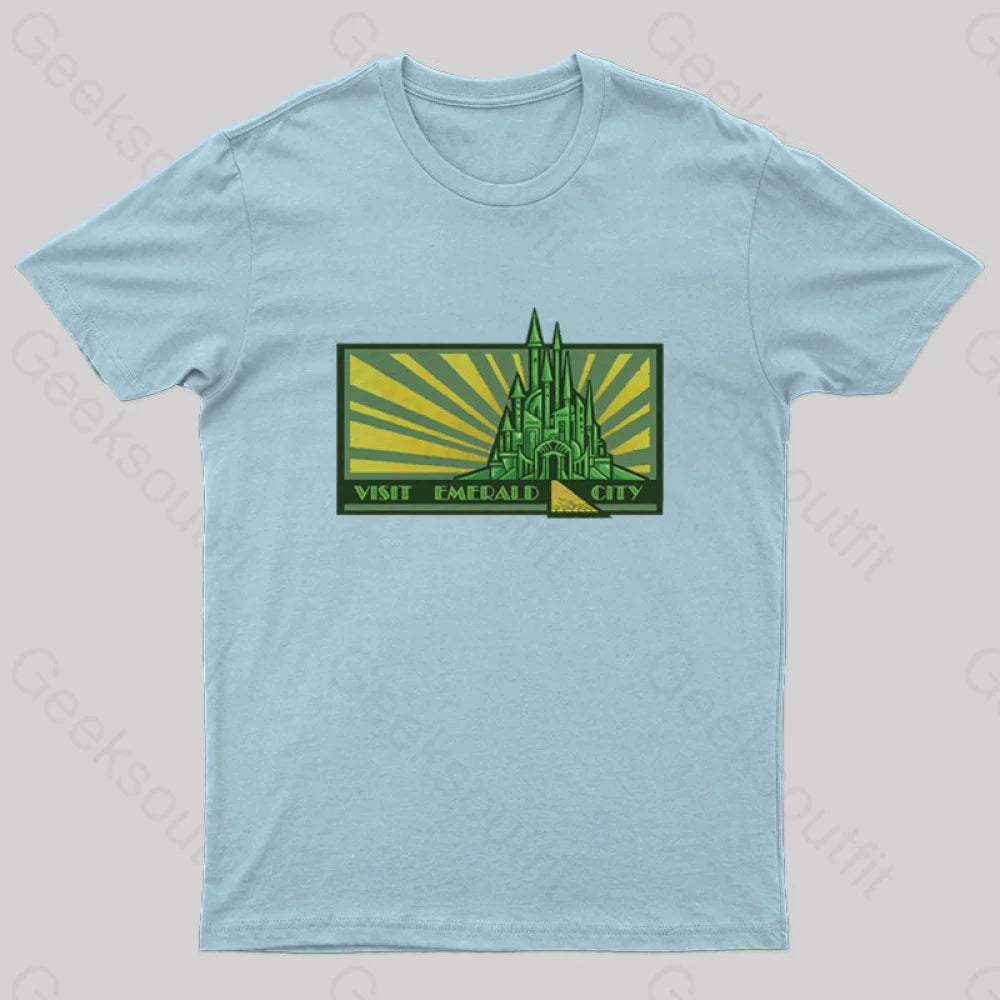 Visit Emerald City Geek T-Shirt Light Blue / S