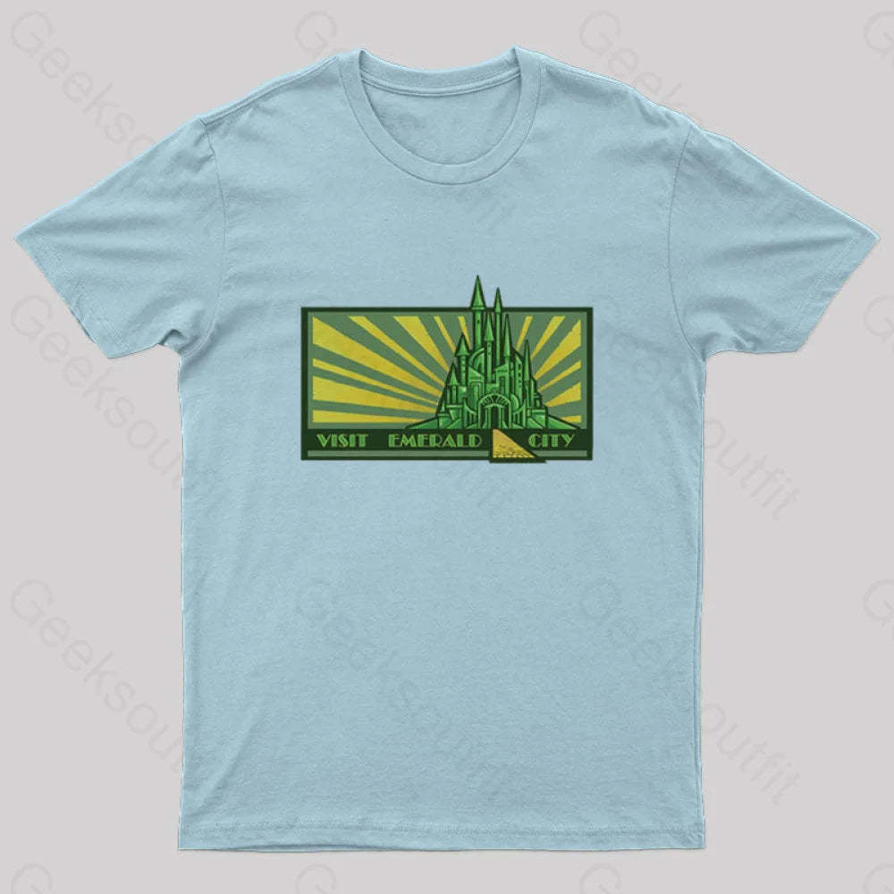 Visit Emerald City Geek T-Shirt Light Blue / S