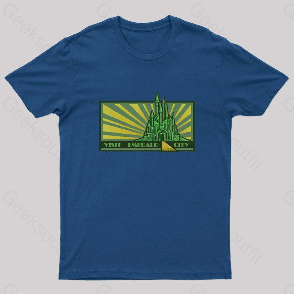 Visit Emerald City Geek T-Shirt Navy / S