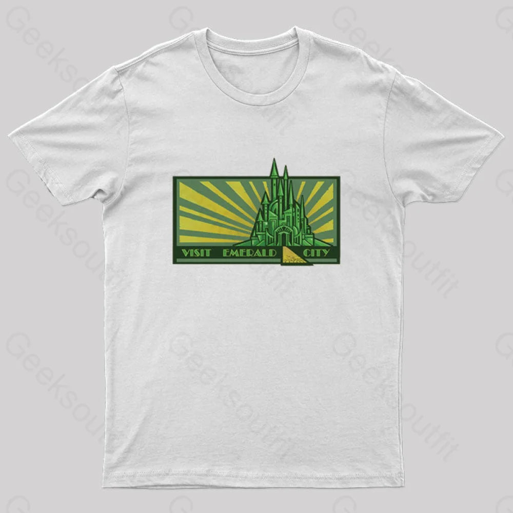 Visit Emerald City Geek T-Shirt White / S