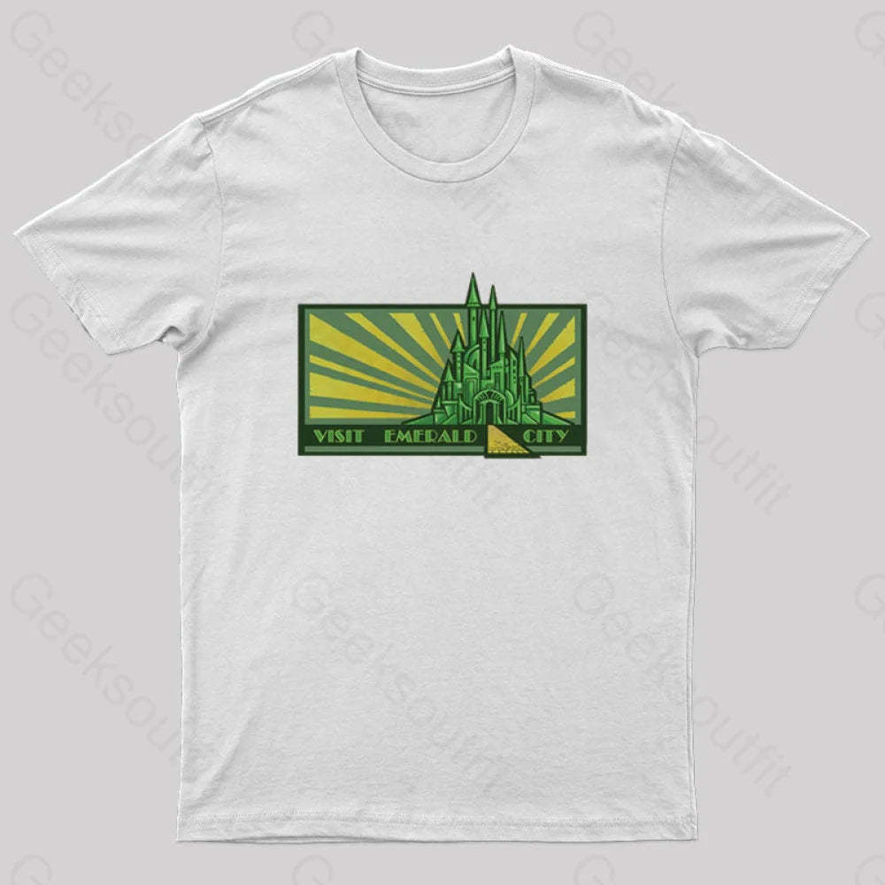 Visit Emerald City Geek T-Shirt White / S