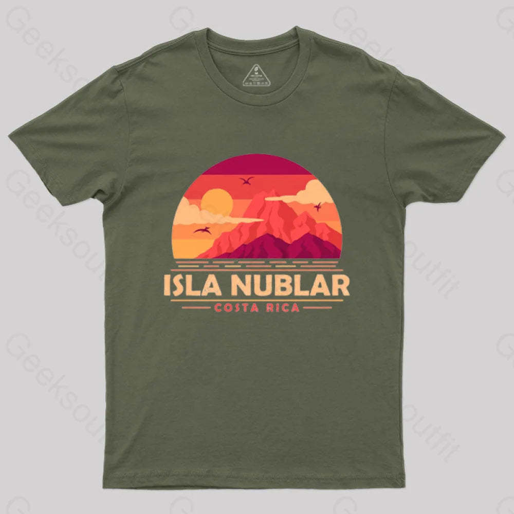Visit Isla Nublar T-Shirt Army Green / S