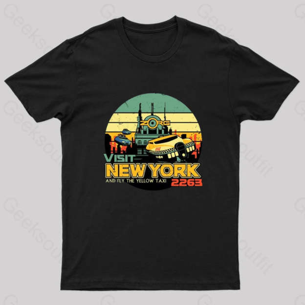 Visit New York Geek T-Shirt Black / S