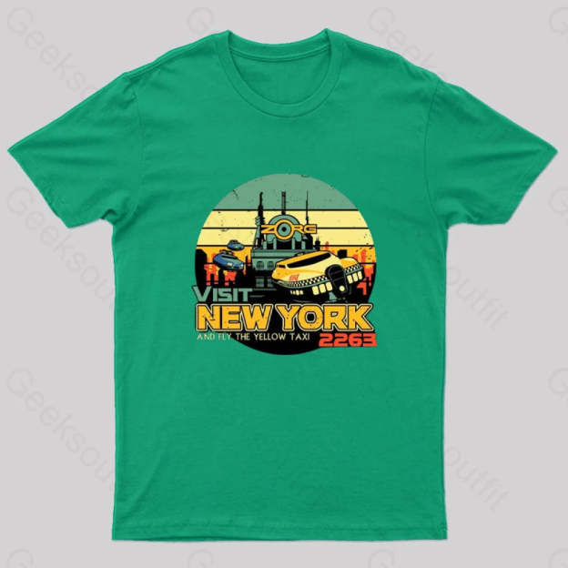 Visit New York Geek T-Shirt Green / S