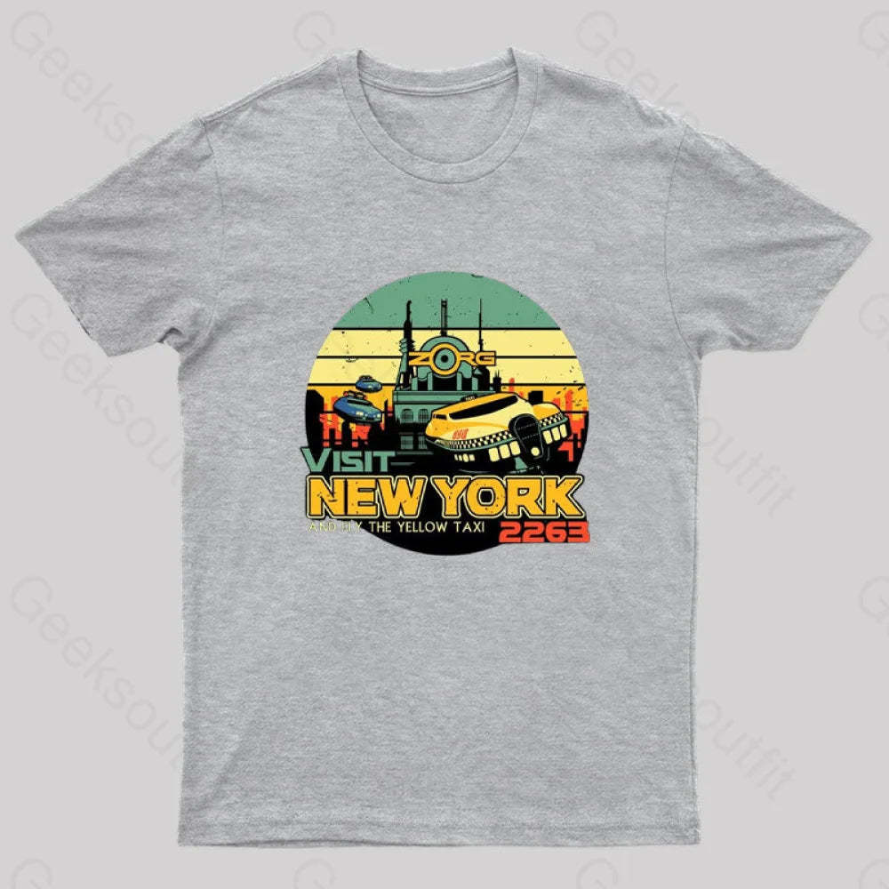 Visit New York Geek T-Shirt Grey / S